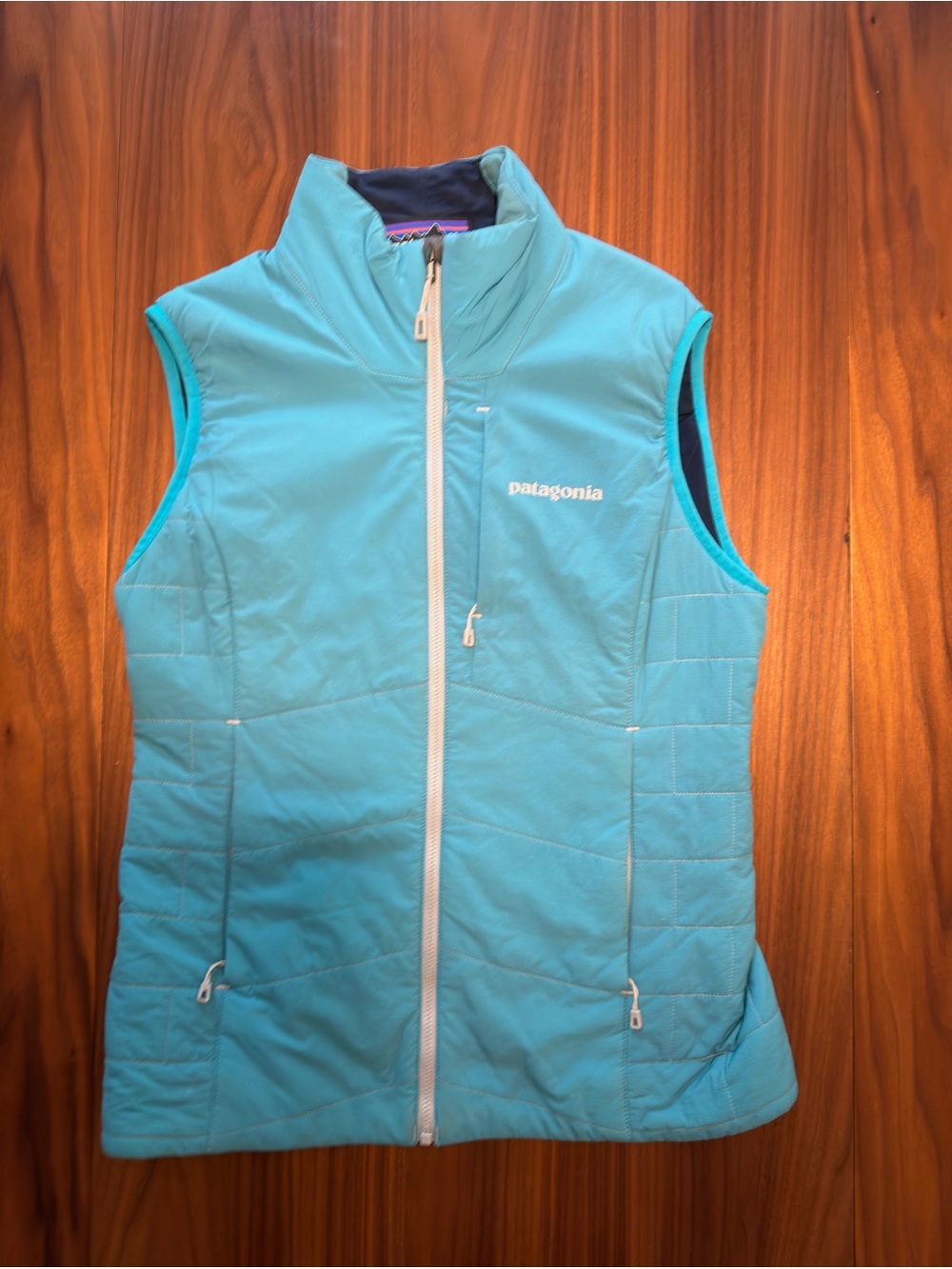 Patagonia Women's Light Blue / Aqua Quilted Nano-Air Insulated Vest Sz XS